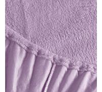 Ohs Teddy Fleece Fitted Bed Sheet Soft Thermal, Lilac - King