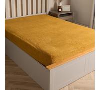 Ohs Teddy Fleece Fitted Bed Sheet Soft Thermal, Yellow - Superking