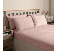 OHS Teddy Fleece Pillow Cases 2 Pack, Side Sleeper Warm Cosy Soft Teddy Bear Pillow Cases 2 Pack Fluffy Fleece Hotel Quality Thermal Pillowcases Luxury Bedding, Blush