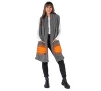 OHS Teddy Fleece Scarf Long Heated Pockets Warm Wrap Shawl in Charcoal OHS Charcoal One Size