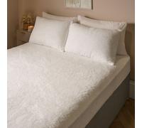 OHS Teddy Fleece Thermal 25cm Fitted Bed Sheet Winter Bedding in White | Size: Super King Fitted OHS White Super King Fitted