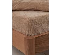 OHS Teddy Fleece Thermal Fitted Bed Sheet in Beige | Size: Single Fitted OHS Beige Single Fitted