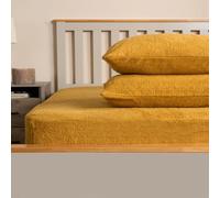 OHS Teddy Fleece Thermal Fitted Bed Sheet in Bright Yellow | Size: Double Fitted OHS Bright Yellow Double Fitted