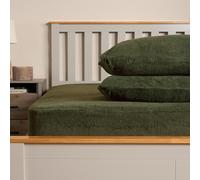 OHS Teddy Fleece Thermal Fitted Bed Sheet in Dark Green | Size: Single Fitted OHS Dark Green Single Fitted
