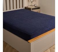 OHS Teddy Fleece Thermal Fitted Bed Sheet in Dark Navy | Size: Double Fitted OHS Dark Navy Double Fitted
