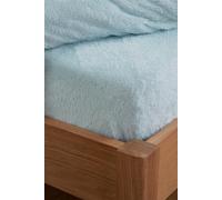 OHS Teddy Fleece Thermal Fitted Bed Sheet in Duck Egg Blue | Size: Double Fitted OHS Duck Egg Blue Double Fitted