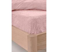 OHS Teddy Fleece Thermal Fitted Bed Sheet in Light Pink | Size: Double Fitted OHS Light Pink Double Fitted