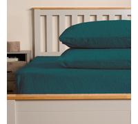 OHS Teddy Fleece Thermal Fitted Bed Sheet in Teal | Size: Single Fitted OHS Teal Single Fitted