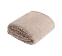 OHS Teddy Fleece Throw Fleece Blanket for Sofa, Mink - 200 x 240cm | Machine Washable Fabric Sofa or Bed Ready Soft Cosy Texture Warm Winter Layer Lightweight Everyday Comfort Generous Coverage