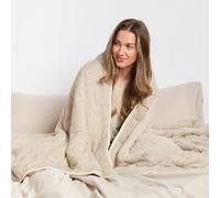 Ohs Teddy Fleece Weighted 8Kg Blanket, Natural - 150 X 200Cm