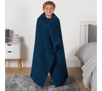 OHS Teddy Fleece Weighted Blanket Kids Anxiety Stress Relief Sleep Bed Soft Throw in Blue OHS Blue