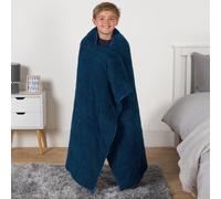 OHS Teddy Fleece Weighted Blanket Kids Bed Soft Throw, Blue - 3Kg 100 X 150Cm