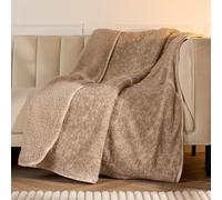 Ohs Teddy Marl Binded Throw - Natural
