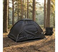 OHS Tent Black, 2 Man Tent Waterproof Easy Setup Lightweight Camping Tent Windproof Outdoor Pop Up Dome Tents Suitable for Traveling Beach Camping Hiking Mountaineering