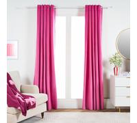 OHS Thermal Matte Velvet 2 Pair Ready Made Eyelet Curtains in Pink | Size: 168 cm width x 183 cm drop OHS Pink 168 cm width x 183 cm drop