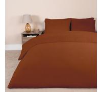 OHS Thermal Soft Teddy Fleece Duvet Cover Bedding Set in Burnt Orange | Size: Super King OHS Burnt Orange Super King