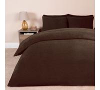 OHS Thermal Soft Teddy Fleece Duvet Cover Bedding Set in Chocolate | Size: Double OHS Chocolate Double