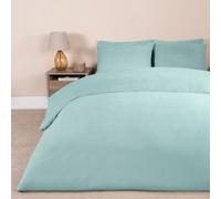 OHS Thermal Soft Teddy Fleece Duvet Cover Bedding Set in Duck Egg Blue | Size: Single OHS Duck Egg Blue Single