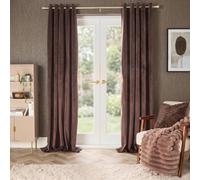 OHS Thermal Velvet Curtains Bedroom Living Room Home, Chocolate - 90 x 90in | Thermal Lined Fabric Pencil Pleat Heading Living Room or Bedroom Ready Energy Saving Fabric Coordinates with Curtain Poles