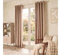 OHS Thermal Velvet Curtains Long Curtains for Living Room, Mink - 66 x 90in | Thermal Lined Fabric Pencil Pleat Heading Living Room or Bedroom Ready Energy Saving Fabric Coordinates with Curtain Poles