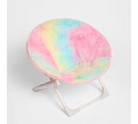 OHS Tie Dye Folding Chair Round Moon Garden Outdoor Bedroom Folding Picnic Soft Seat