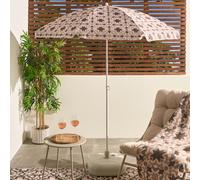 Ohs Tiles Print Parasol Umbrella Garden Outdoor Canopy Sun Shade