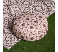 Ohs Tiles Print Round Outdoor Garden Cushion Water Resistant