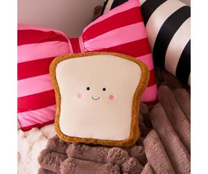 OHS Toast Shaped Microwaveable Heat Pad, Soft Plush Microwaveable Hottie with Removable Cover Heatable Cuddly Toy for Pain Relief or Cold Nights Adult Kids Gifts, Beige