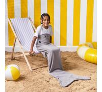 OHS Towel Kids Shark Mermaid Tail Absorbent Quick Drying Pool Beach Robe in Light Grey OHS Light Grey
