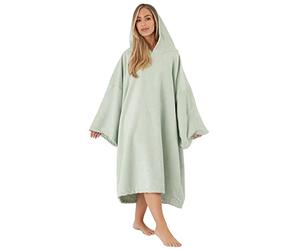 OHS Towel Poncho Adult Hooded Large Bath Swim Surf Beach Absorbent Microfiber Dry Changing Robe for Men Boys Quick Dry, Sage Green