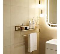 OHS Towel Rail Bathroom Shelf Space Saving Storage Unit Wall Mounted in Gold OHS Gold