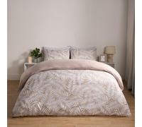 OHS Tropical Leaf Duvet Cover Reversible Bedding Set, Natural - Double