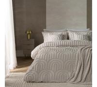 OHS Tufted Arches Bedding Set Duvet Cover with Pillowcase in Natural | Size: King OHS Natural King