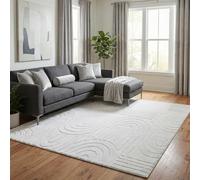 OHS Tufted Arches Rug Carpet Rugs for Bedroom, Grey - 120 x 170cm | Living Room Rug or Bed Area Anchors Style Easy to Clean