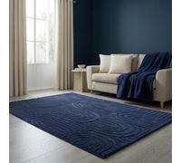 OHS Tufted Arches Rug Carpet Rugs for Bedroom, Navy - 120 x 170cm