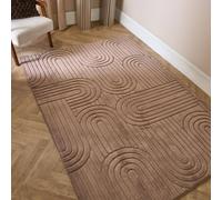 OHS Tufted Arches Rug Soft Floor Carpet Non Slip Area Mat in Brown | Size: 160 cm x 230 cm OHS Brown 160 cm x 230 cm