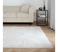 OHS Tufted Arches Rug Soft Floor Carpet Non Slip Area Mat in Stone | Size: 66 cm x 200 cm OHS Stone 66 cm x 200 cm