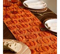 OHS Tufted Pumpkin Fleece Table Runner Autumn Halloween Décor in Orange OHS Orange