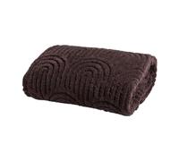 OHS Tufted Teddy Arches Throw Teddy Fleece Sofa Bed, Coffee - 180 x 200cm | Tufted Teddy Arches Throw in Coffee, 180 x 200cm, Soft Teddy Fleece Reverse for Extra Warmth