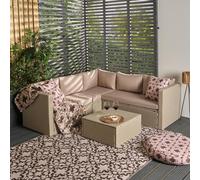 Ohs Tuscany 5 Seater Rattan Garden Sofa Set Patio Table L Shape Settee