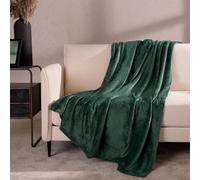 Ohs Ultra Soft Blanket Throw Warm Flannel Fleece, Green - 200 X 240Cm