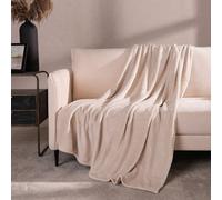 Ohs Ultra Soft Blanket Throw Warm Flannel Fleece - Mink, 150 X 200 Cm