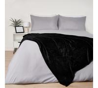 Ohs Ultra Soft Flannel Fleece Throw Blanket, Black - 200 X 240Cm