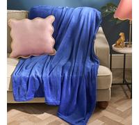 Ohs Ultra Soft Flannel Fleece Throw Blanket, Cobalt - 120 X 150Cm