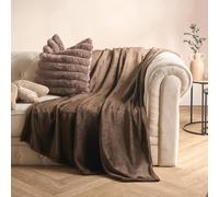 OHS Ultra Soft Flannel Fleece Throw Blanket in Chocolate | Size: 150 cm × 200 cm OHS Chocolate 150 cm × 200 cm