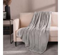 OHS Ultra Soft Flannel Fleece Throw Blanket in Dark Grey | Size: 120 cm x 150 cm OHS Dark Grey 120 cm x 150 cm