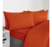 OHS Ultra Soft Microfibre Plain Fitted Bed Sheet in Burnt Orange | Size: Super King OHS Burnt Orange Super King