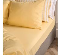 OHS Ultra Soft Microfibre Plain Fitted Bed Sheet in Lemon | Size: Single OHS Lemon Single