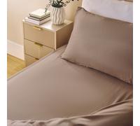 OHS Ultra Soft Microfibre Plain Fitted Bed Sheet in Light Brown | Size: King OHS Light Brown King