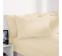Ohs Ultra Soft Microfibre Plain Fitted Bed Sheet, Ivory - King